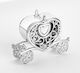 Wedding Favor Acrylic Silver Heart Carriage 10.5x3.5x9cm Per Set 12 Pieces