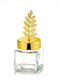 Wedding Favor Glass Jar 60ml Gold Lid Olive Branch 4.5x4.5x11cm Per Set 10 Pieces