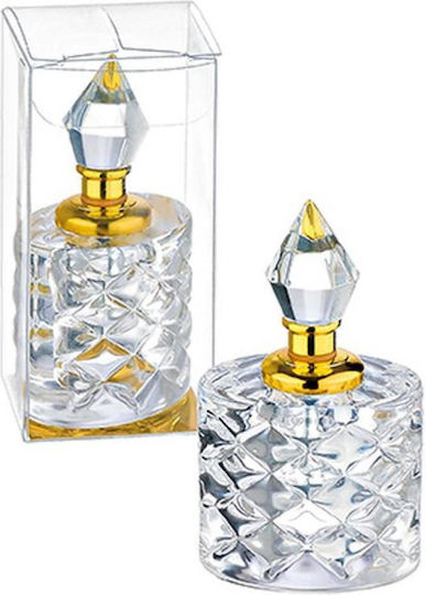 Wedding Favor Crystal Oval Perfume Bottle Gold 4x8.5cm PVC Box 4x8.5cm Per Set 10 Pieces