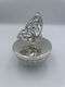 Glass Jewelry Box Wedding Favor Silver Butterfly Φ7x9υ