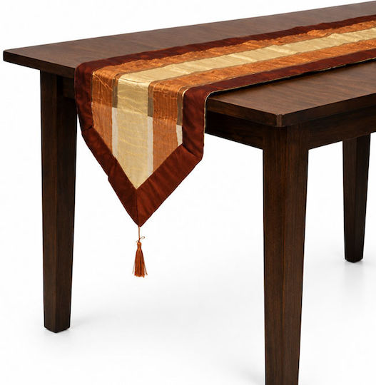 POL Tischdecke Braun-Gold 30x150cm