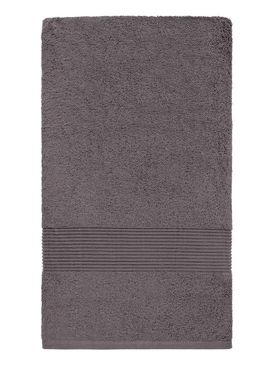 Beauty Home Πετσέτα Σώματος Aura Art 2275 80x220εκ. Γκρι Βάρους 550gr/m²