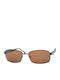 Hoffman Unisex Sunglasses with Black Frame and Brown Lens HF.008383