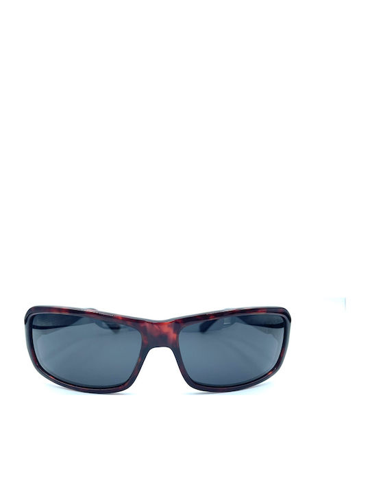 Hoffman Unisex Sunglasses with Brown Frame and Black Lenses HO8073