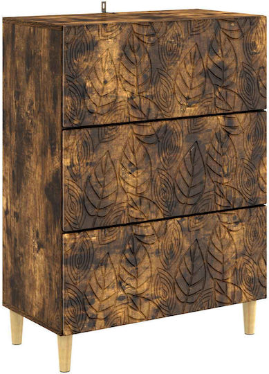 Kommode Schlafzimmer Holz Gebeiztes Eichenholz 66x34,5x90cm