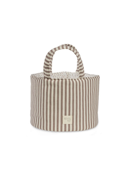 Walking Mum Καλάθι Οργάνωσης Praline Strips Moka 22x16x22 Εκ 1120800744