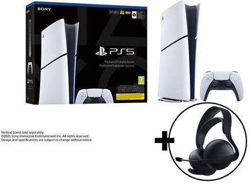 Sony PlayStation 5 Slim Digital 825GB & Pulse Elite Black Headset