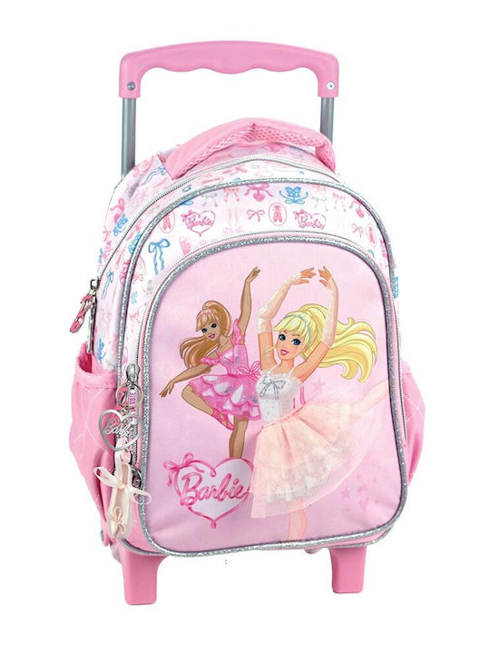 Gim Barbie School Bag Trolley Kindergarten with Water Bottle Holder Multicolour 8L 15 x 5 x 25cm
