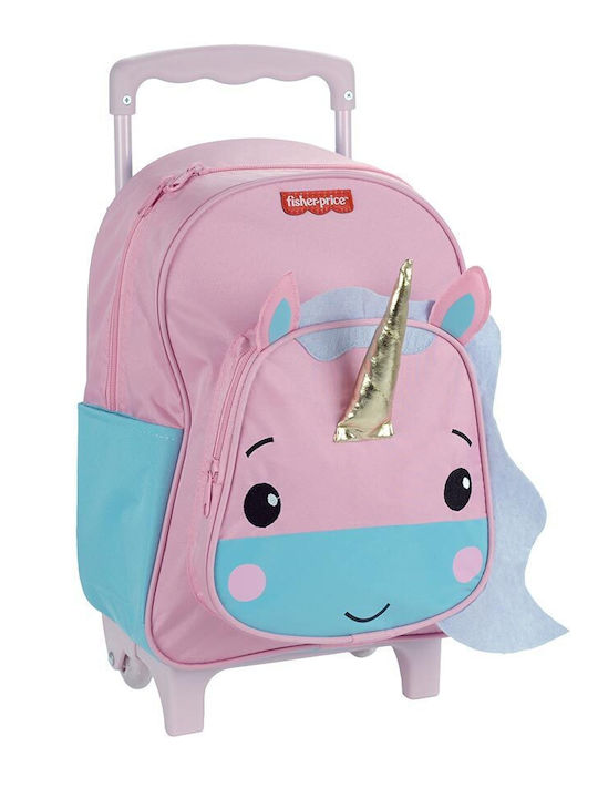 Fisher Price Kindergarten School Trolley Bag with Water Bottle Holder