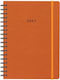 Next Daily Agenda Natural 2027 Orange Spiral 17...