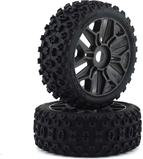 Arrma Blx 4x4 Dboots 2ho 1/8 Pre-mounted Tire Set Gun Metal 2pcs