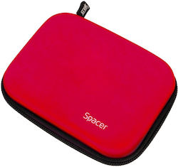 Spacer Sphd-001-Rd Festplatten-Schutzhülle 2.5″ HDD SSD Intern Mesh Tasche Rot