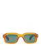OJO Sunglasses Unisex Sunglasses with Orange Frame and Orange Lenses
