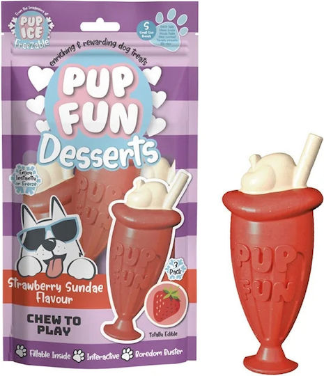 Pup Fun Desserts Hundeleckerlis mit Erdbeere und Huhn 90g 3 Stück