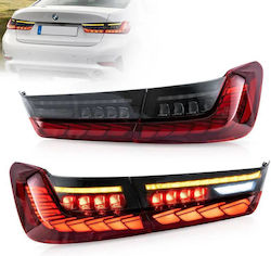 Πισινά Φανάρια Set Bmw 3 G20 G28 M3 G80 18-22 Sedan Dynamic Signal Red Smokel Vland