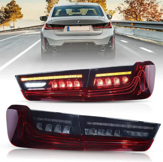 Taillights Set Bmw 3 G20 18-22 Sedan Laser Look Red Crystal Vland
