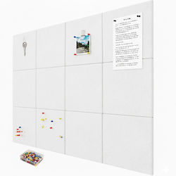 Relaxdays 12x Self-adhesive Felt Pads Square White 30x0.9x30 Cm Relaxdays 12x Self-adhesive Felt Pads Square White 30x0.9x30 Cm
