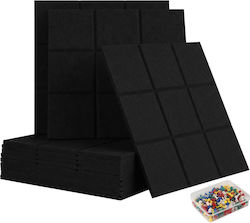 Relaxdays 12x Self-adhesive Felt Pads Square Black 10x30x30 Cm Relaxdays 12x Self-adhesive Felt Pads Square Black 10x30x30 Cm