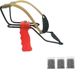 Professional Metal Slingshot Set Forearm Support 300 Metal Balls 11 Mm Depox 20 Cm Orange