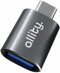 Allity Aba-102 Usb 3.0 Към Usb-c Адаптер Сив