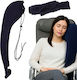 Inflatable Travel Pillow Navy Blue