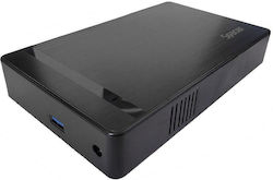 Spacer Външна Кутия За Hdd Ssd 3.5 Инча Sata Usb 3.0 Pc Интерфейс Захранване Пластмаса Черна