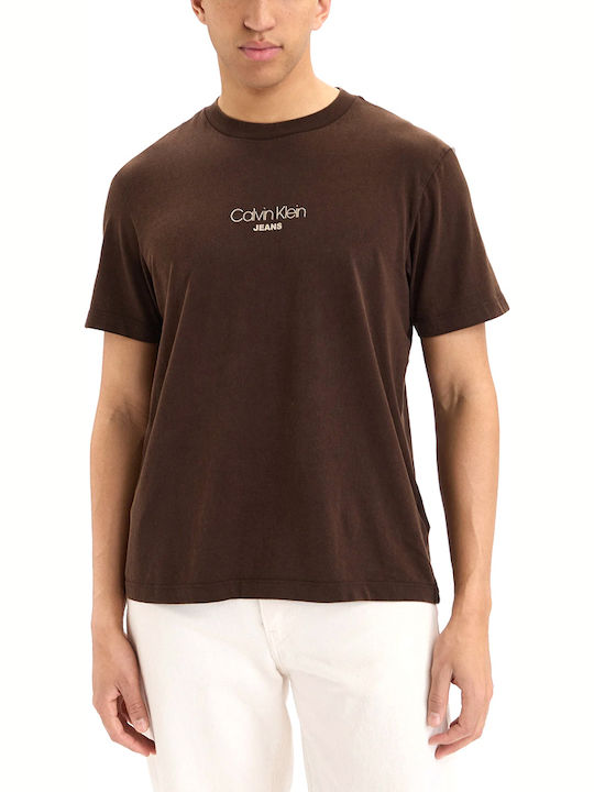 Calvin Klein Тениска Кафяво-Бежово