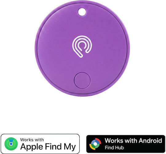 Hyperloq MiniTag Dual Apple Find My & Google Find Hub Purple