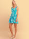 Sommer Mini Damenkleid Blau
