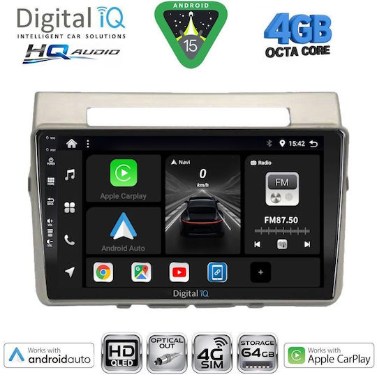 Digital IQ Car Audio System for Toyota Corolla Verso 2000-2004 Bluetooth USB WiFi GPS Apple CarPlay Android Auto with 9" Touch Screen