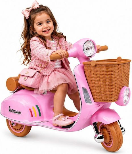 Vespa Electrică Pentru Copii 12 Volți Roz Pentru 3+ Ani