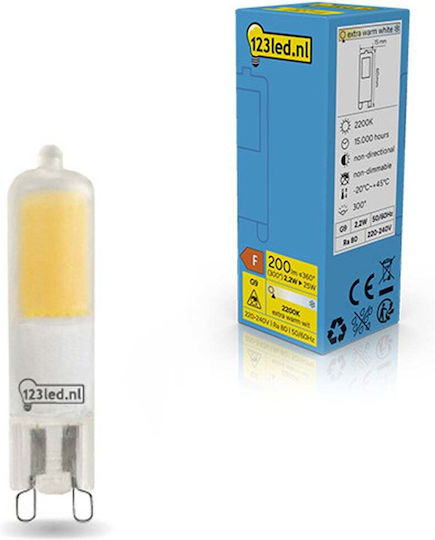 123led Bec LED 2.2W Pentru Dulie G9 Alb Cald 200 Lumen