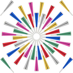 Relaxdays Set 114 Colorful Party Blowers Blue Green Red 20x3.5x3.5 Cm