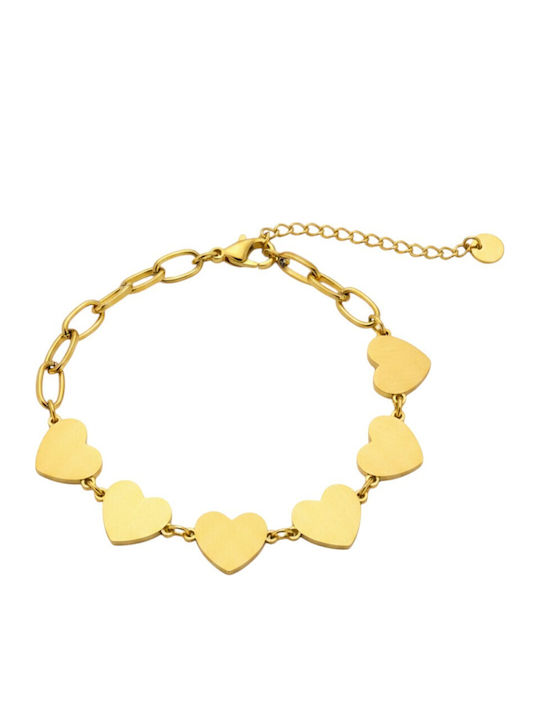 Bag to Bag Women's Chain Bracelet with Heart Design