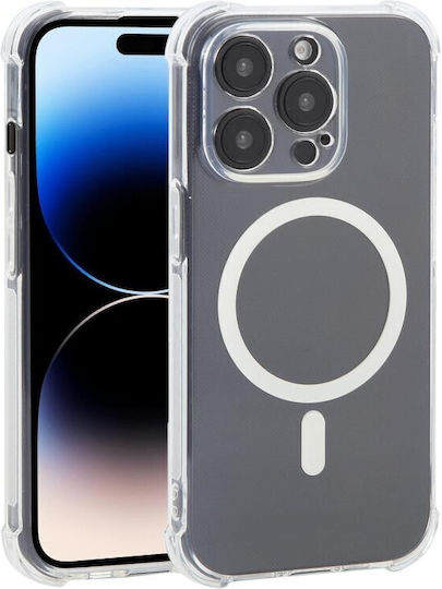 Magsafe Θήκη Σιλικόνης Air Cushion Γωνίες Transparent Apple Iphone 14 Pro