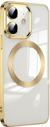 Elektroplattierte Magsafe Silikon Handyhülle Gold Apple iPhone 12