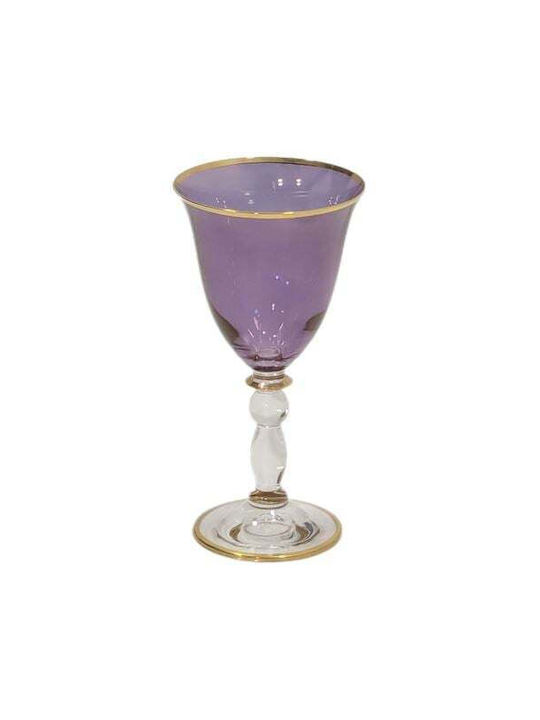 Griffe Montenapoleone Glass for White Wine in Purple Colour Goblet