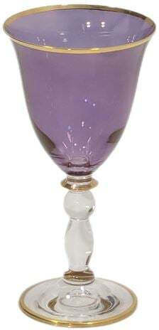 Griffe Montenapoleone Glass for White Wine in Purple Colour Goblet