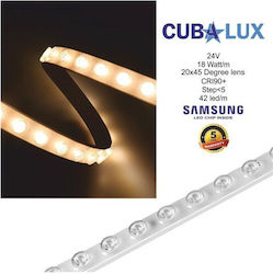 Cubalux Ταινία LED 24V Θερμό Λευκό 1m Cubalux Ταινία LED 24V Θερμό Λευκό 1m