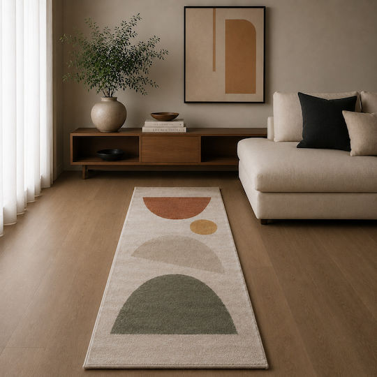 Abstract Χαλί Διάδρομος Beige 80x150cm
