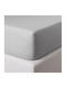 Zucchi Collection Super-Double Bed Sheet with Rubber Hugger 175x200+30cm Light Gray