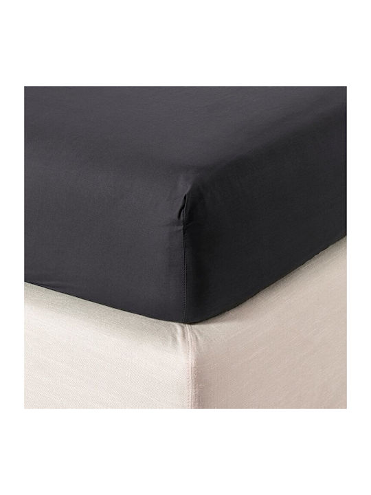 Zucchi Collection Σεντόνι Υπέρδιπλο με Λάστιχο 175x200+30εκ. Μαύρο