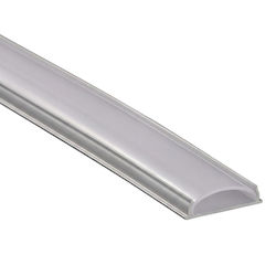 VK Lighting LED-Streifen Aluminiumprofil mit Opal-Kalotte 200x0,5x0,2cm
