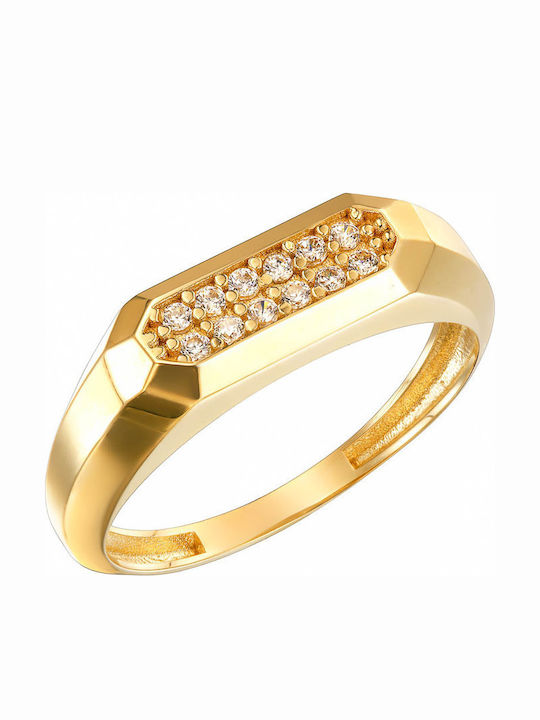 Chevalier Women's Chevalier Ring with Zircon in 14K Gold