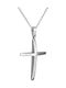 Weiblicher Weißgold Kreuz 14K Ohne Kette