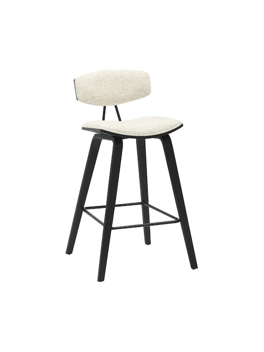 Bar Stool with Backrest Metallic Black