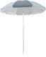 Folding Aluminum Beach Umbrella Diameter 2m with UV Protection Blue / White OPBU1006