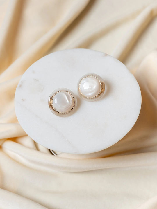 Georgina Trikogia Earrings With Beige Pearls Georgina Trikogia Earrings With Beige Pearls