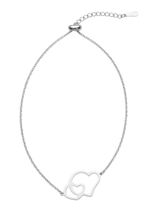 Bag to Bag Women's Chain Bracelet with Heart Design