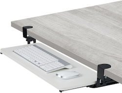 Relaxdays Sliding Keyboard Tray Clips White Black 0